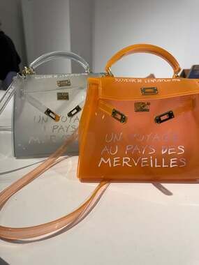 Un Voyage Au Pays Des Merveilles Clear Jelly Handbag Set